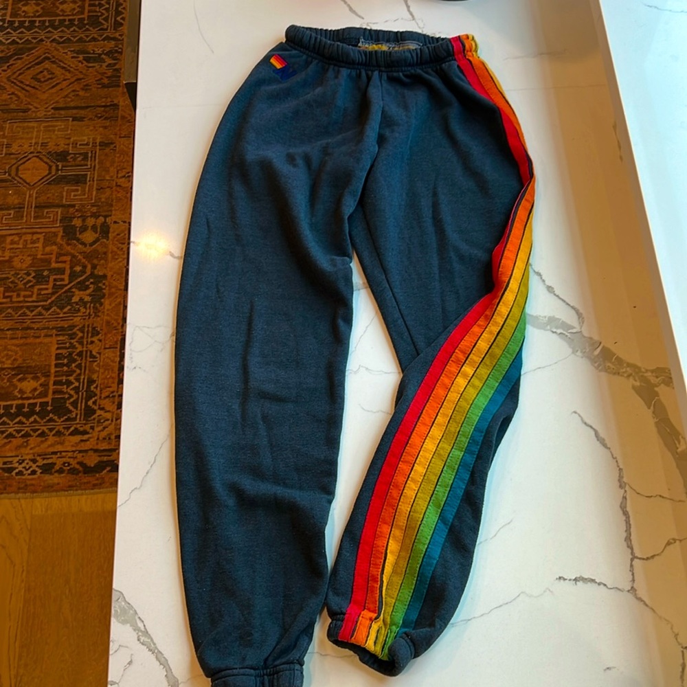 Aviator nation 5 stripe sweat pants